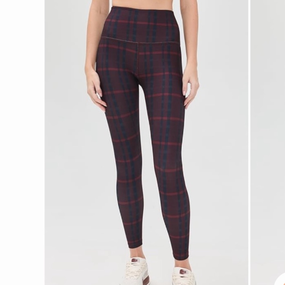 Beyond Yoga Plaid Softmark Midi High Waist Leggings - Picture 2 of 4